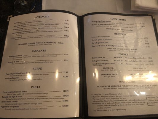 Trattoria Mezzomondo menu 1